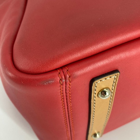 Dooney & Bourke, large, red, brown leather shoulder bag - Picture 12 of 16